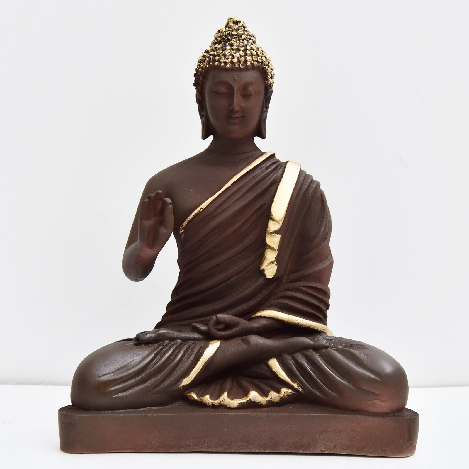 buddha Statue Brown Colour 8 inch hight