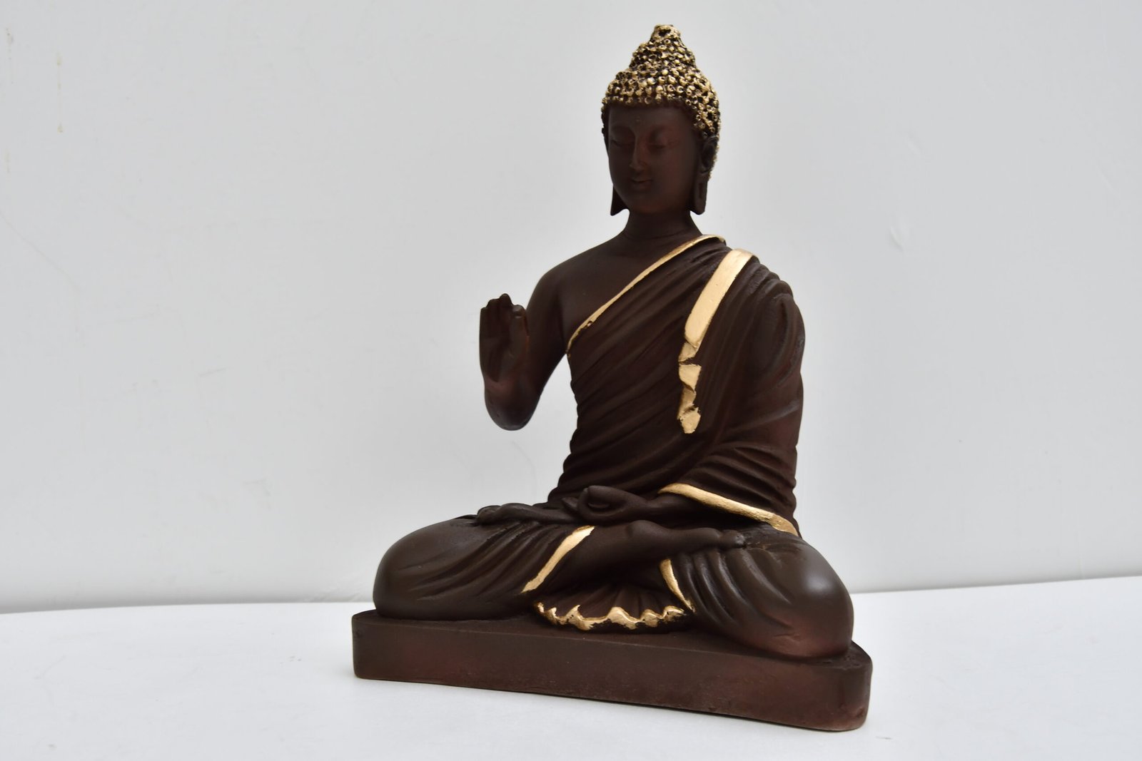buddha Statue Brown Colour 8 inch hight - Image 4