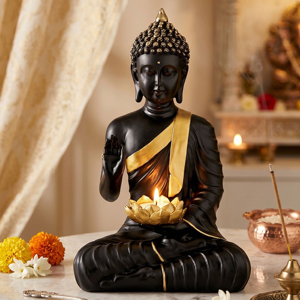 Buddha 10-Inch Long Golden - Image 2