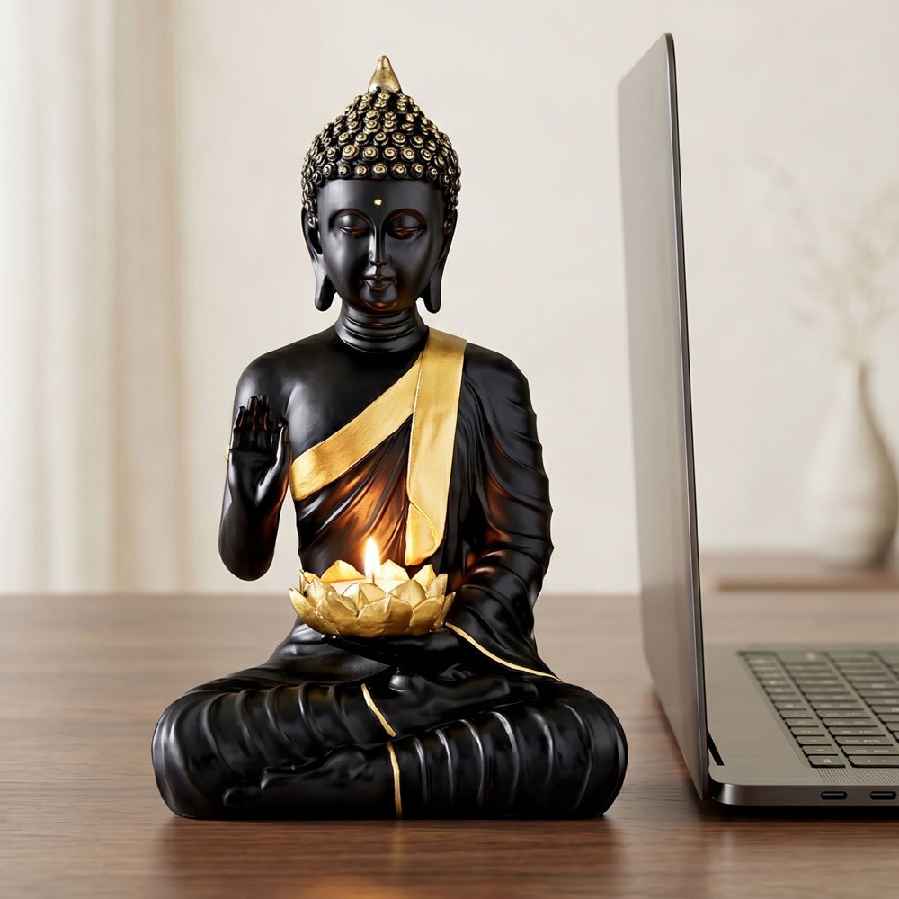 Buddha 10-Inch Long Golden - Image 3