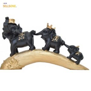 Elegant Elephant Family Decor