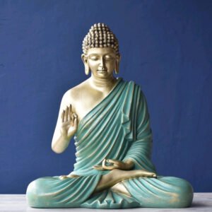 Light Gold Green Buddha Statue